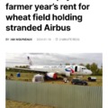 Ural Airlines pays farmer year's rent for wheat field holding stranded Airbus