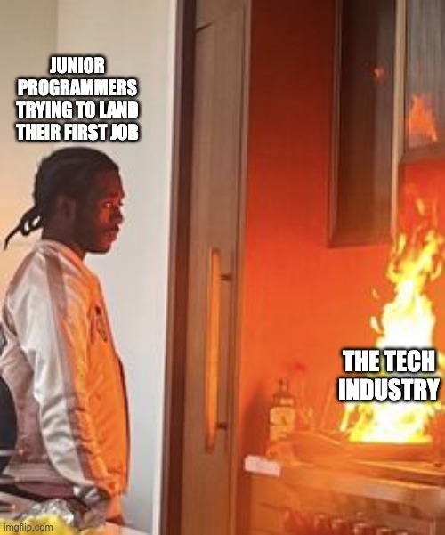 any remote jobs? Maybe? - meme