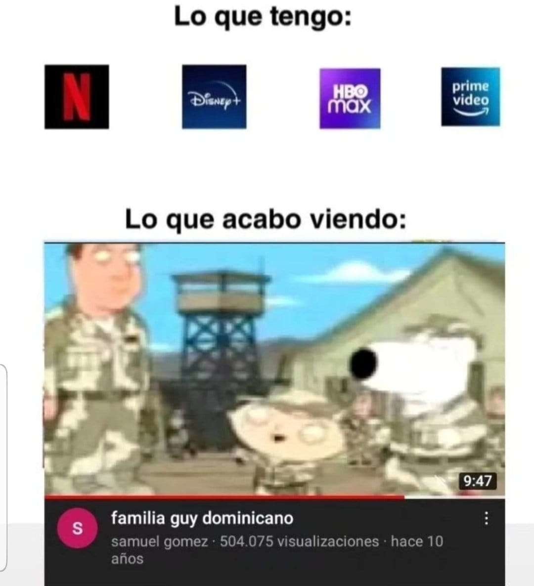 Family guy dominicano - meme