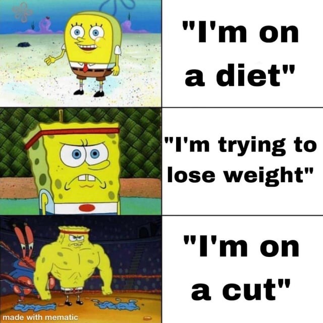 I'm on a cut meme