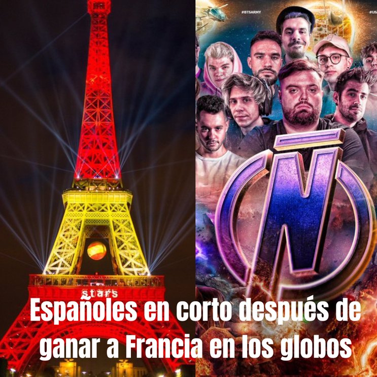 España vs Francia meme del mundial de globos