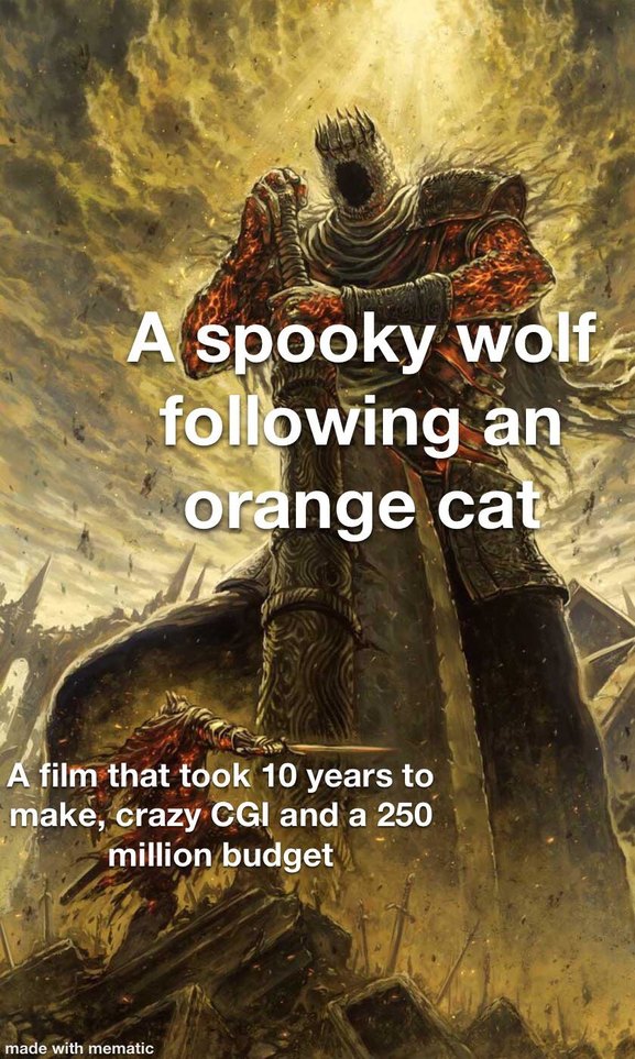 Orange cat meme... the great Puss in Boots 2 movie