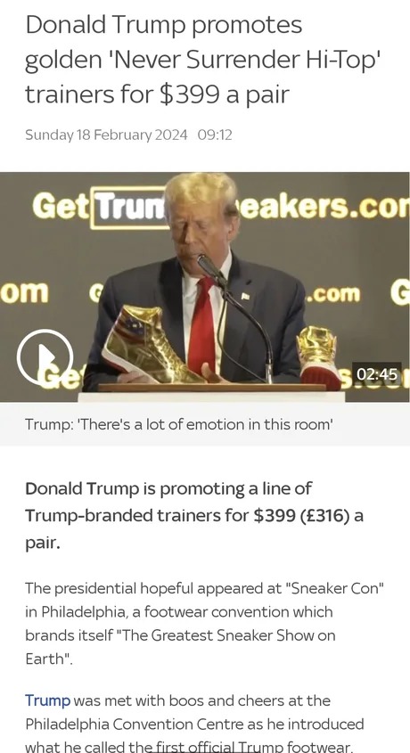 Trump shoes meme news