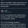 Best simple explanation for why no one is having kids