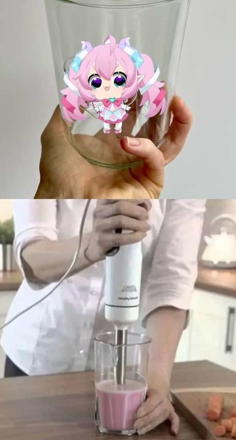 Cómo hacer un batido de fresa en 2 pasos - meme