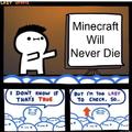 Minecraft never die
