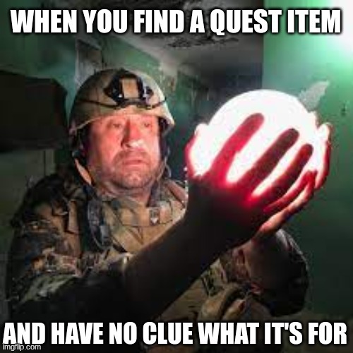 me playing any game that lets me wander around and loot stuff - meme
