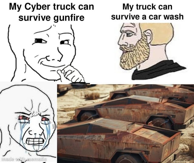 Future of cyber trucks - meme