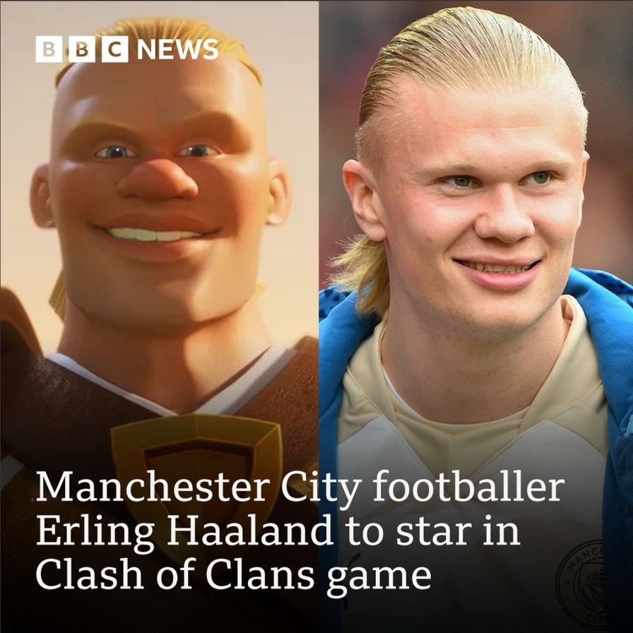 An animated version of the Norweigan striker will become the Barbarian King - meme