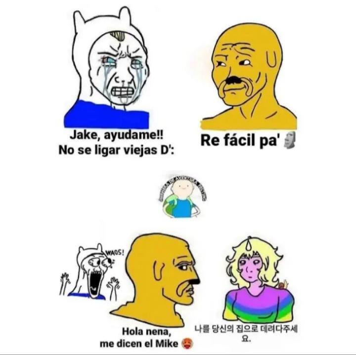 Hora de aventura llama a tus amigos - meme
