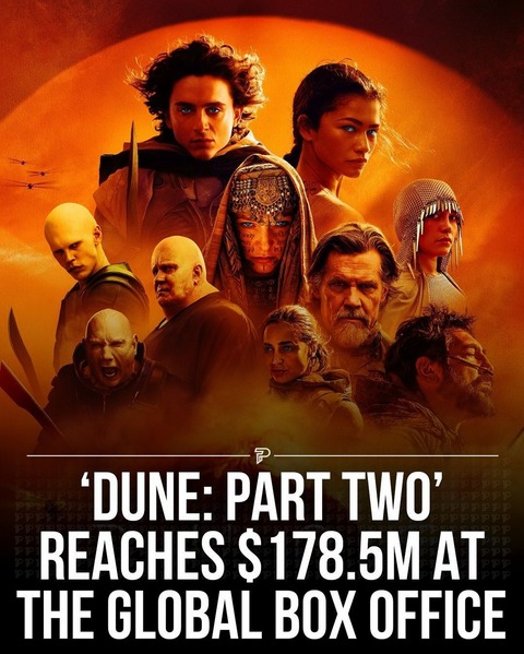 “Dune: Part Two” dominated the box office in its opening weekend, raking in over $178 million globally, according to Box Office Mojo. - meme
