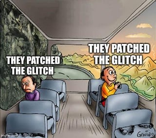 Video game glitch meme