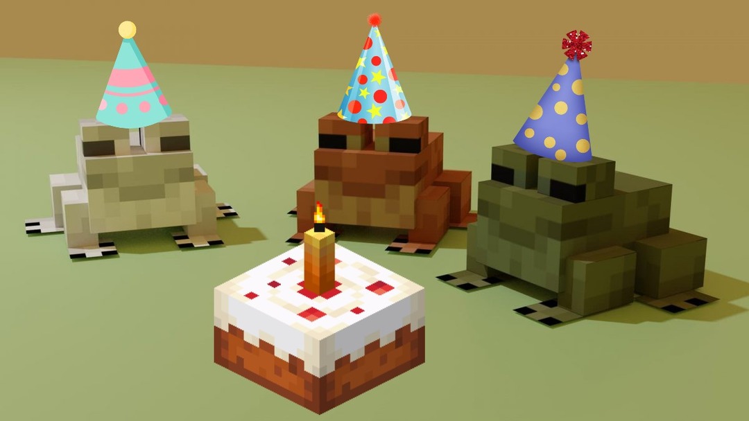 Felicidades encontraste el cumpleaños de las ranas Minecraft - meme