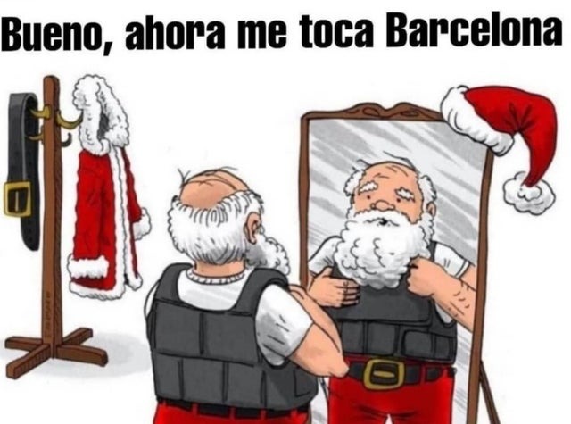 Humor negro versión navidad en Barcelona - meme