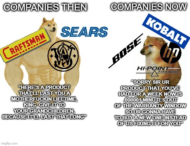 Companies became lazy and we let them - meme