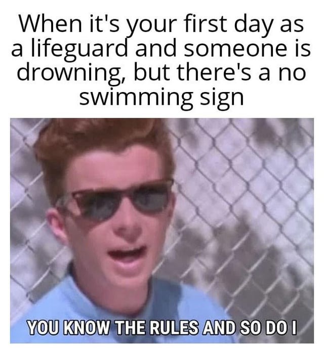 First day as a lifeguard - meme