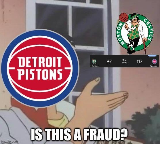 Celtics vs Pistons meme