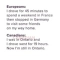 Europe vs Canada