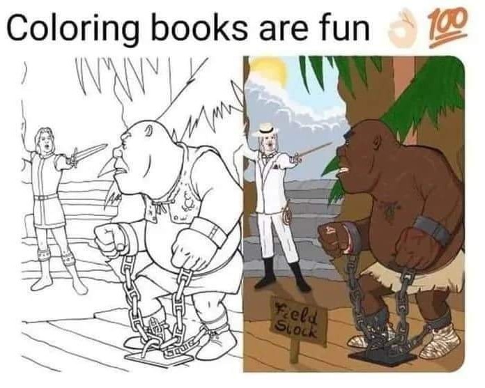 Coloring books are fun - meme