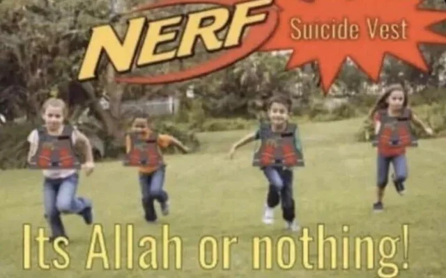 nerf pros vs islam terrorists - meme