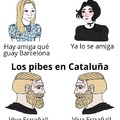 Los pibes vs Las pibas en Cataluña