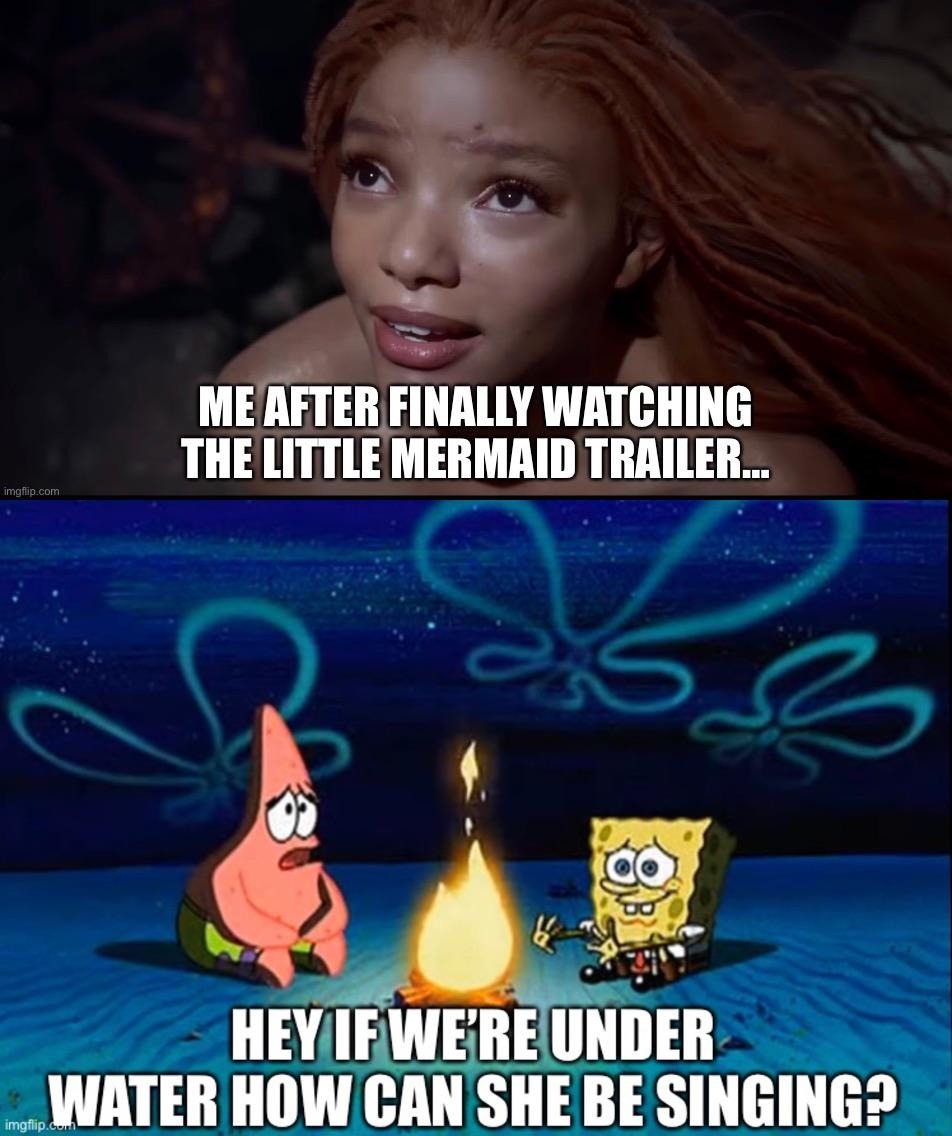 Little mermaid and Spongebob thoughts - meme