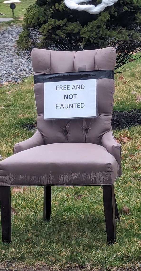 That chair is totally haunted - meme