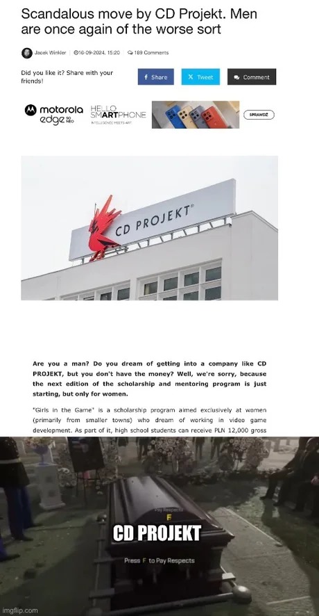 CD Projekt hiring - meme