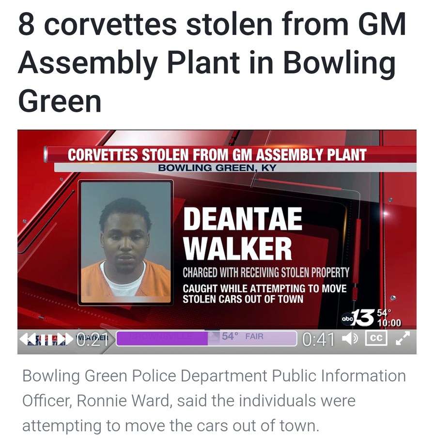 8 Corvettes stolen straight from GM’s factory. Fast & Furious prequel? - meme