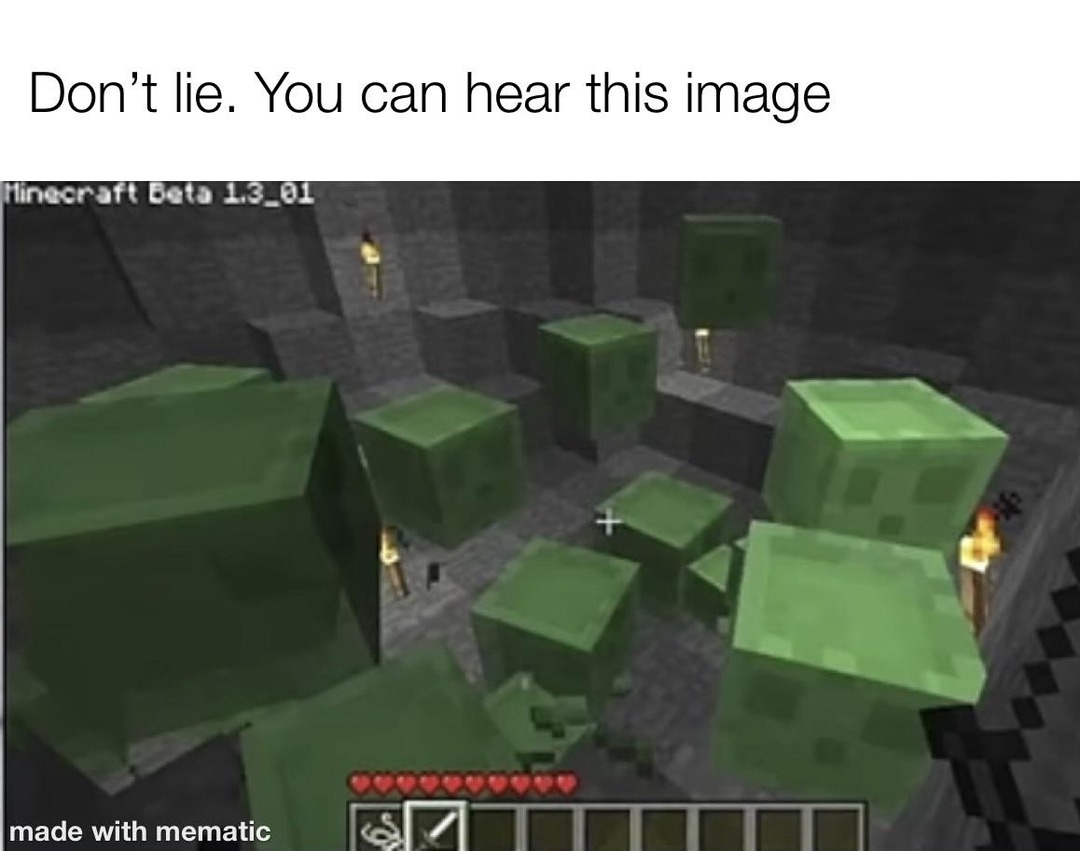 Minecraft image you can hear - meme
