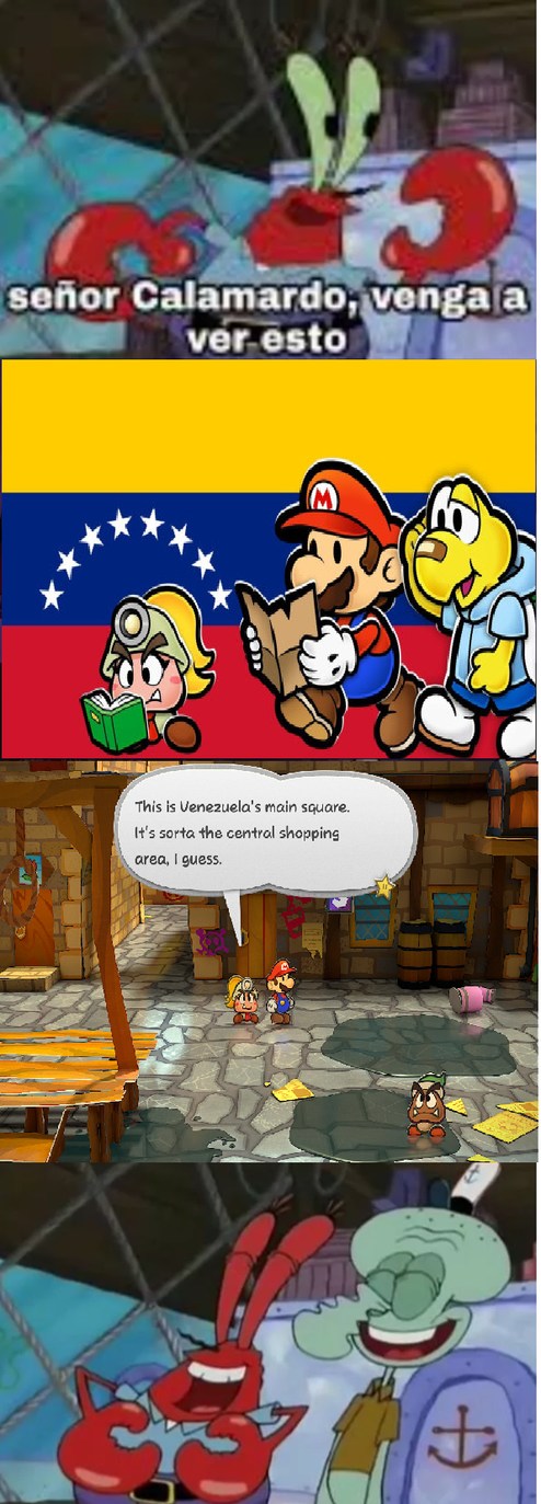 es un mod de gamebanana para paper mario ttyd para la switch que cambia rogueport por venezuela xdxd - meme