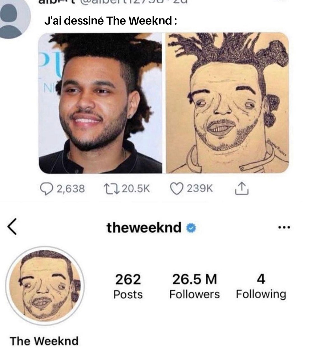 The Weeknd, il a changé. - meme