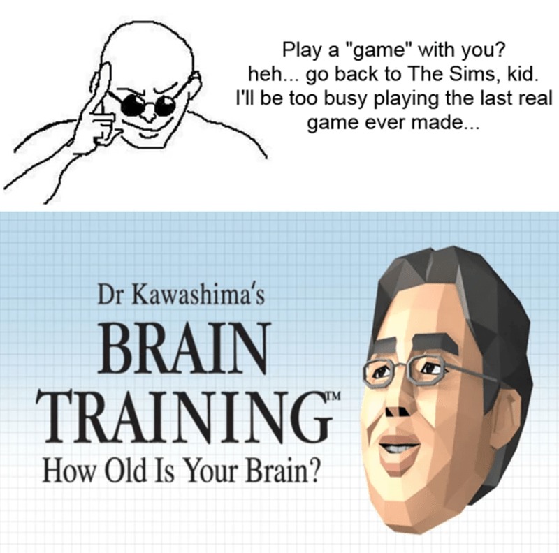 Brain training gamers - meme