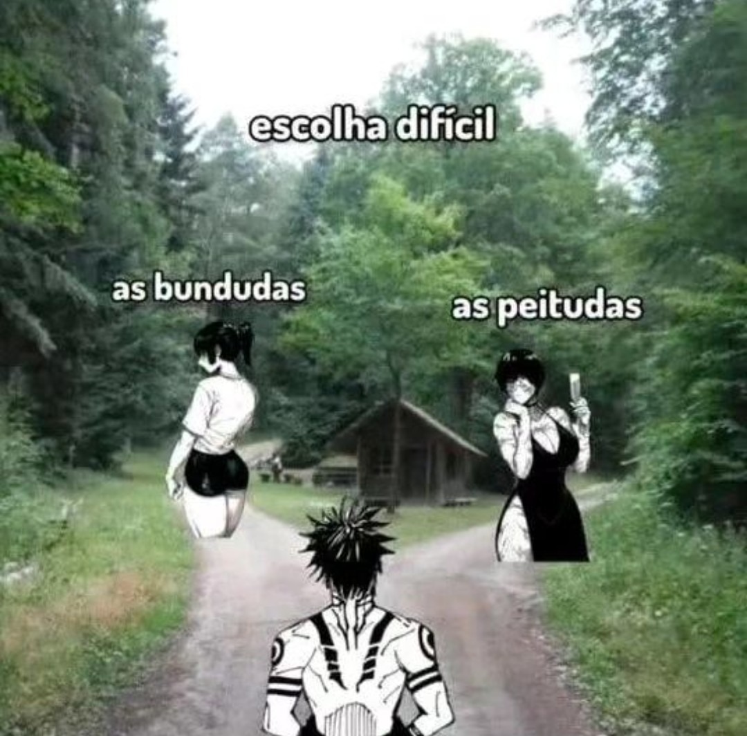 Escolho as bundudas - meme
