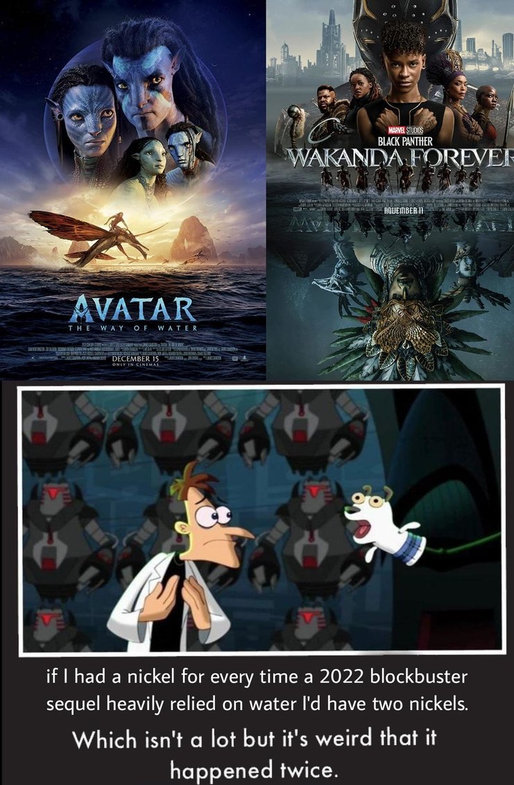 Avatar 2 and Wakanda forever - meme