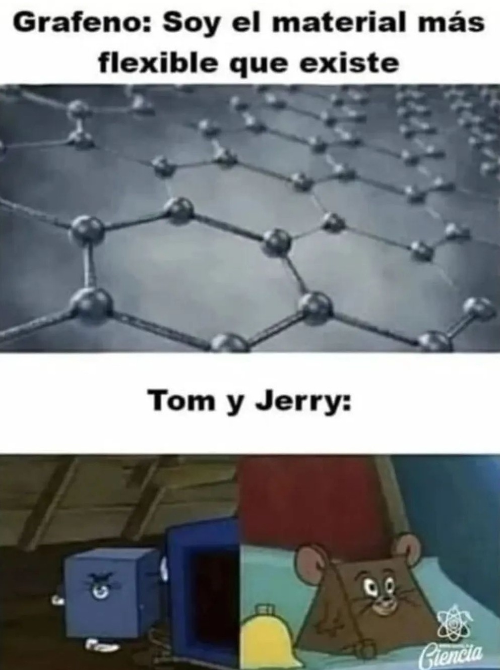 Tom y Jerry no obedecen más leyes de la termodinámica - meme