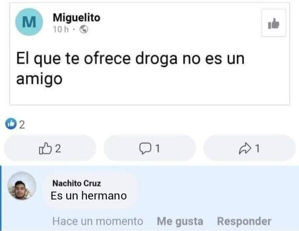 Meme de drogas de humor negro