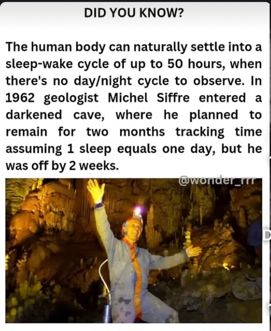 Man lost two weeks in a cave clocking naps - meme