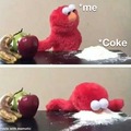 Elmo’s teensy weensy addiction…