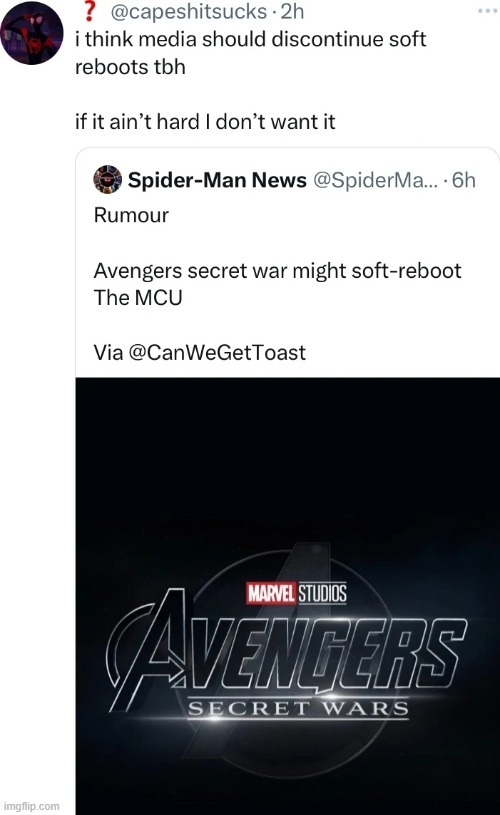 Avengers Secret Wars news - meme