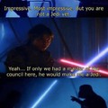 Anakin never became a jedi master...