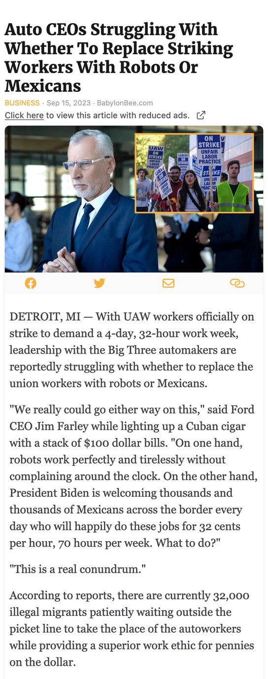 Auto CEOs Struggling With Whether To Replace Striking Workers With Robots Or Mexicans - meme