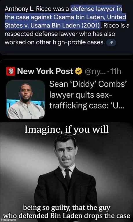 Diddy's lawyer quits meme news