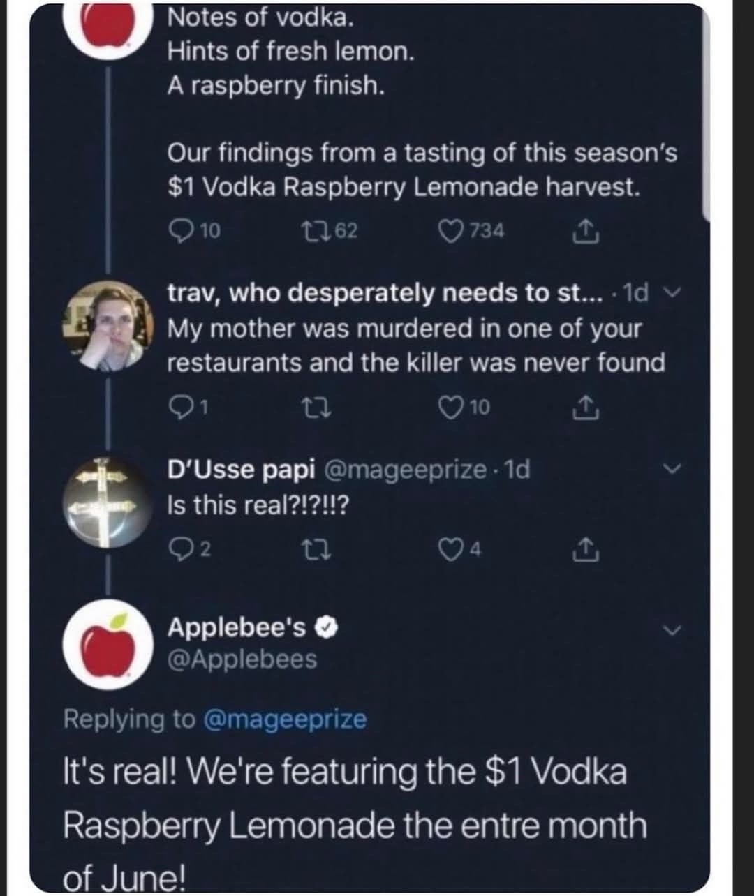 vodka notes: lemon, raspberry, unresolved trauma - meme