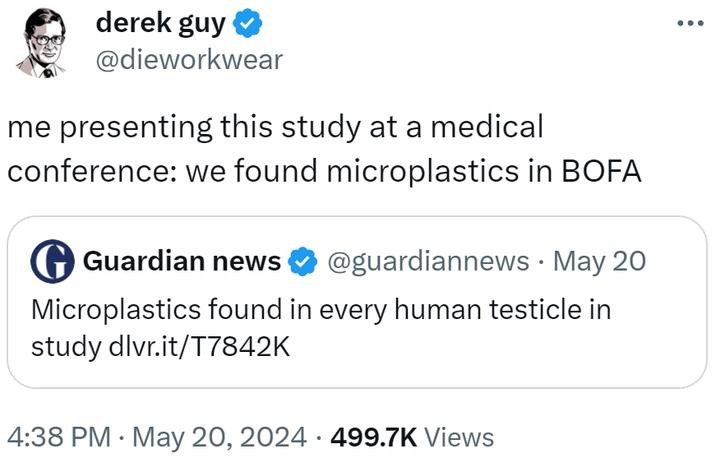 Microplastics found in every human testicle in study - meme