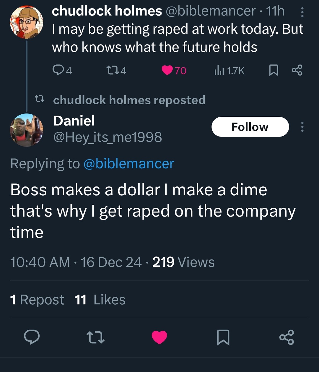 dongs in a job - meme