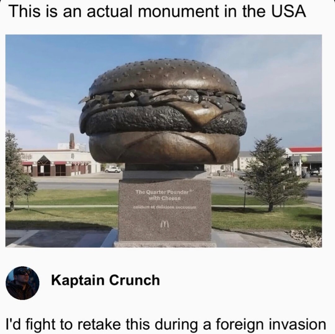 This monument exists and yes I would die for it - meme
