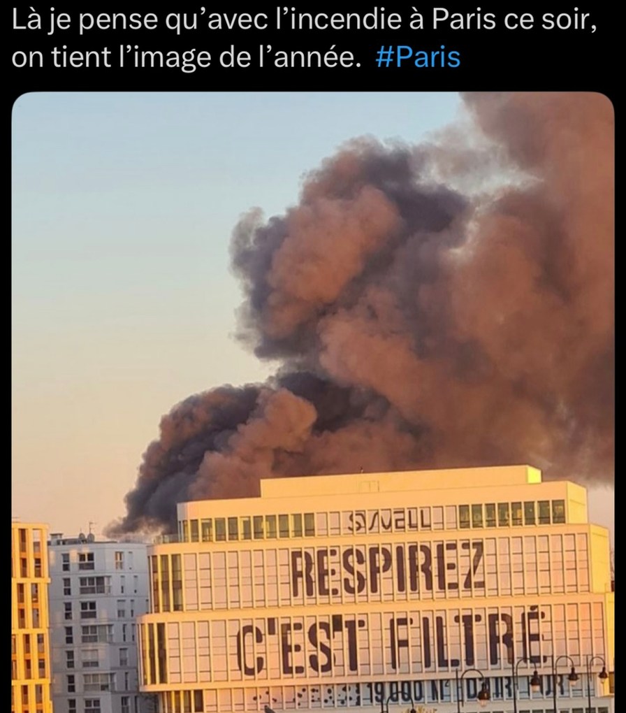 Incendie à Paris, image de l’année assurée - meme
