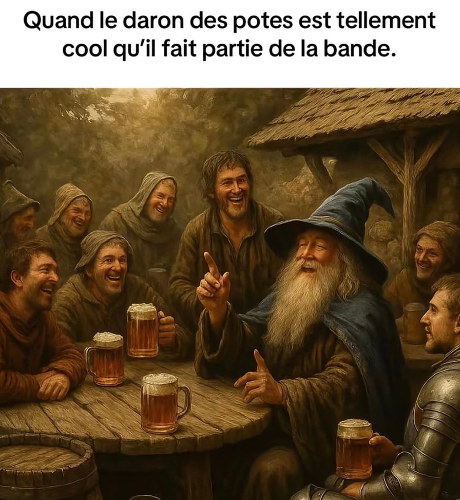 Le daron des potes trop cool qui devient le chef de bande - meme