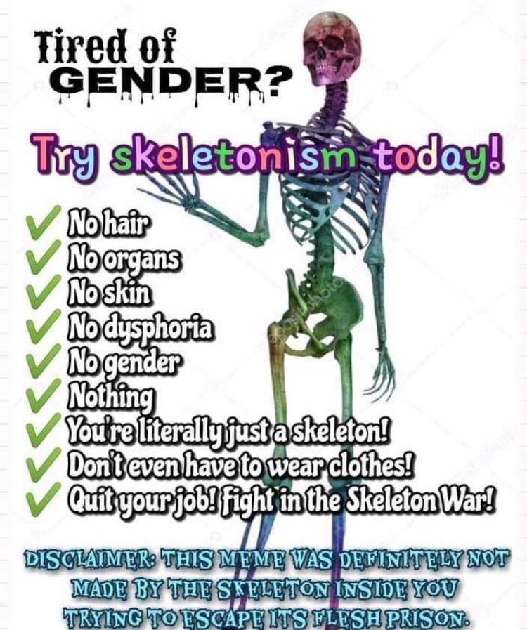skeletonism - meme